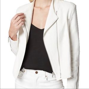 NWT BLANK NYC Denim Mesh Detail Crepe Jacket